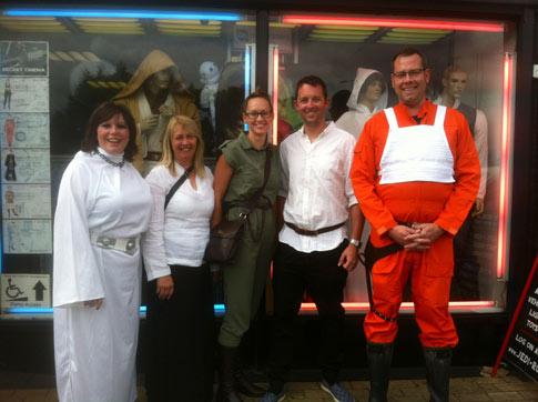 Jedi-Robe.com customers at Secret Cinema Rebel and Princess Leia Costumes at the Star Wars Shop